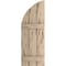 Ekena Millwork Pecky Cypress Joined Board-n-Batten w/Quarter Round Arch Top Faux Wood Shutters, 16.5"W x 64"H SHUBJQ16X64PCPR - alternate 9